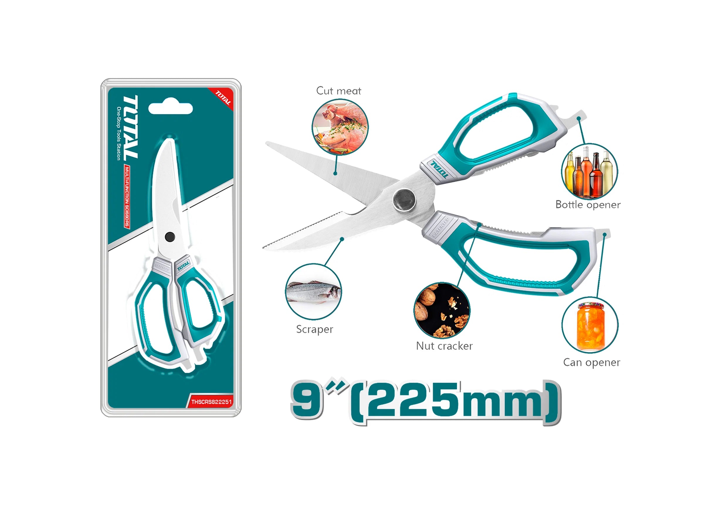 TOTAL TOOLS KITCHEN SCISSORS THSCRS822251