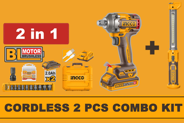 INGCO CORDLESS 2 PCS COMBO KIT COSLI23056